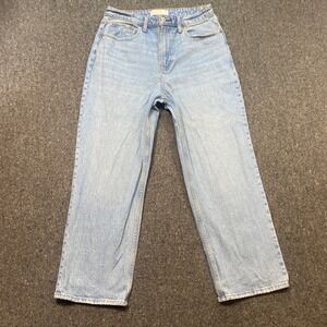 Abercrombie & Fitch Vintage Straight High Rise Jeans Sz 8 Light Blue Curve Love